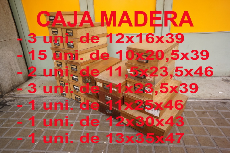 caja almacenaje madera 26u